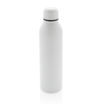 Promotional recycled steel thermal bottle, 500 ml white colour