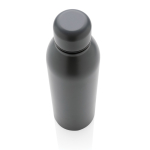 Promotional recycled steel thermal bottle, 500 ml dark grey colour third view