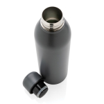 Promotional recycled steel thermal bottle, 500 ml dark grey colour fourth view