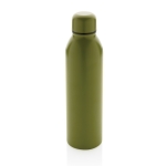 Promotional recycled steel thermal bottle, 500 ml military green colour