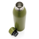 Promotional recycled steel thermal bottle, 500 ml military green colour fourth view