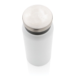 Recycled steel bottle with original cap, 600 ml white colour