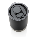 Recycled steel thermal cup with anti-drip lid, 360 ml black colour third view