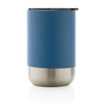 Recycled steel thermal cup with anti-drip lid, 360 ml blue colour second view
