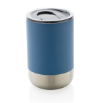 Recycled steel thermal cup with anti-drip lid, 360 ml blue colour fifth view