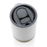 Recycled steel thermal cup with anti-drip lid, 360 ml white colour third view