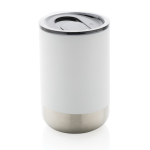 Recycled steel thermal cup with anti-drip lid, 360 ml white colour fifth view