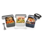 Lunchbox made from 93% recycled plastic, 1.2 L navy-blue colour