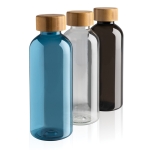 Recycled plastic bottle with bamboo lid, 660 ml blue colour