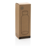 Recycled plastic bottle with bamboo lid, 660 ml blue colour