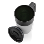 Recycled plastic and metal thermal mug, 480 ml white colour