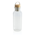Recycled plastic bottle with cap and handle, 680 ml transparent colour