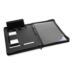 Luxury tech portfolio with zip closure, A4 black colour