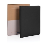 Luxury tech portfolio with zip closure, A4 black colour