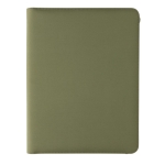 Luxury tech portfolio with zip closure, A4 military green colour
