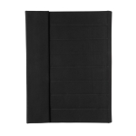 Recycled portfolio with large notepad and magnetic closure, A4 black colour