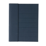 Recycled portfolio with large notepad and magnetic closure, A4 navy-blue colour
