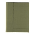 Recycled portfolio with large notepad and magnetic closure, A4 military green colour