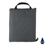 Foldable padded picnic blanket in high-quality RPET dark grey colour