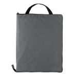 Foldable padded picnic blanket in high-quality RPET dark grey colour