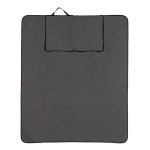 Foldable padded picnic blanket in high-quality RPET dark grey colour