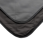 Foldable padded picnic blanket in high-quality RPET dark grey colour