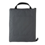 Foldable padded picnic blanket in high-quality RPET dark grey colour