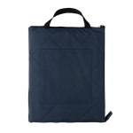 Foldable padded picnic blanket in high-quality RPET navy-blue colour