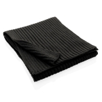 Sustainable knitted scarf, Impact Polylana® black colour