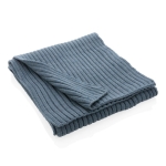 Sustainable knitted scarf, Impact Polylana® blue colour
