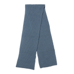 Sustainable knitted scarf, Impact Polylana® blue colour
