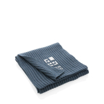 Sustainable knitted scarf, Impact Polylana® blue colour