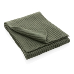 Sustainable knitted scarf, Impact Polylana® green colour