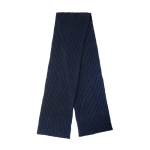 Sustainable knitted scarf, Impact Polylana® navy-blue colour second view