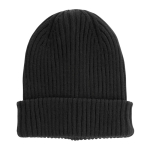 Sustainable double-knit winter hat, Impact Polylana black colour