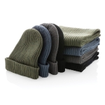 Sustainable double-knit winter hat, Impact Polylana dark grey colour