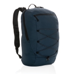 Promotional hiking backpack with multiple pockets navy-blue colour