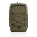 Promotional hiking backpack with multiple pockets military green colour
