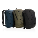 Promotional hiking backpack with multiple pockets military green colour