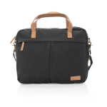 Premium recycled laptop briefcase, 15.6” black colour second view