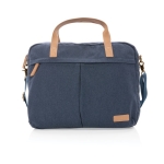 Premium recycled laptop briefcase, 15.6” blue colour