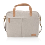 Premium recycled laptop briefcase, 15.6” grey colour