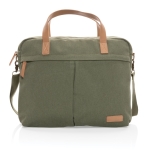 Premium recycled laptop briefcase, 15.6” green colour