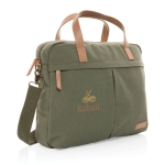 Premium recycled laptop briefcase, 15.6” green colour