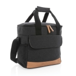 Large premium cooler bag for promotional giveaways black colour