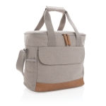 Large premium cooler bag for promotional giveaways grey colour