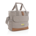 Large premium cooler bag for promotional giveaways grey colour