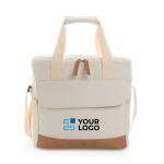 Large premium cooler bag for promotional giveaways off white colour sixth view