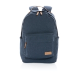 Recycled canvas laptop backpacks for 14” blue colour