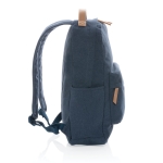Recycled canvas laptop backpacks for 14” blue colour